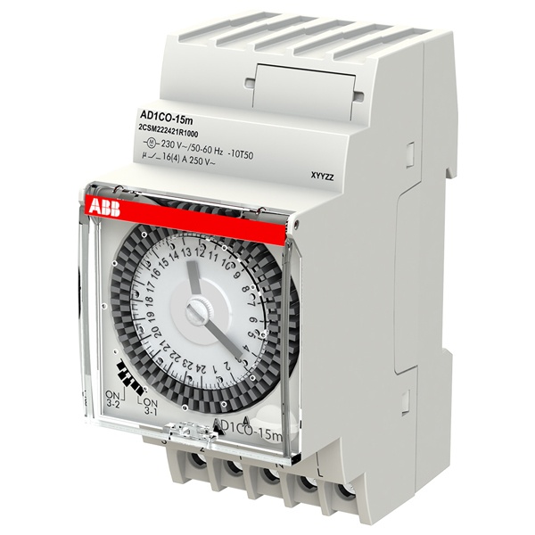 Реле времени суточное AD1CO-15m 16А 1НО/1НЗ 230В 2,5 модуля