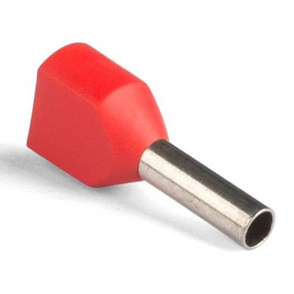 Наконечник КВТ НШВИ2 1,0-8 штырьевой втулочный изолированный 47505 [уп.100шт]