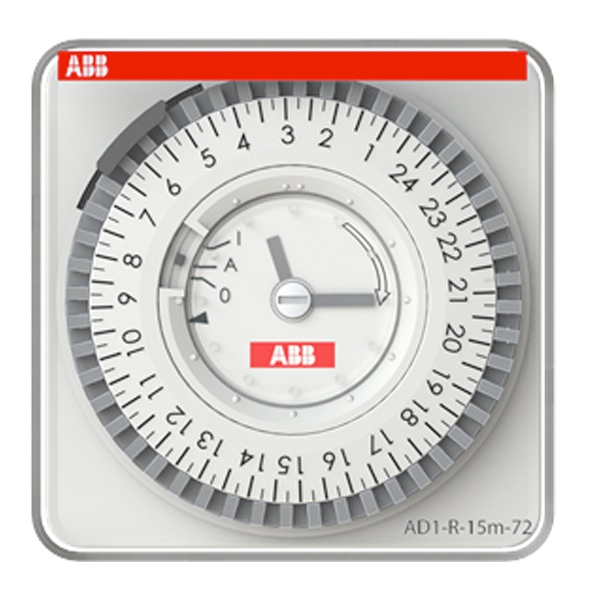 Реле времени суточное AD1-R-15m-72 16А 1НО 230В с резервным питанием 100 часов 4м