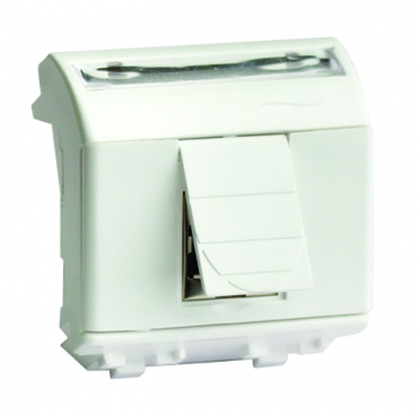 Розетка DKC Brava HDMI со шторкой 2 модуля белый