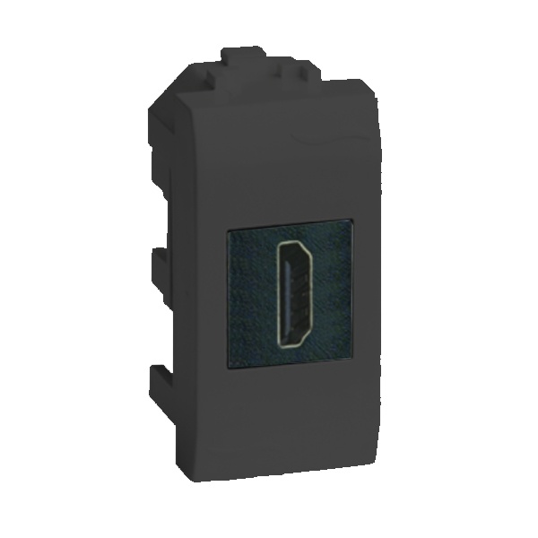 Розетка HDMI DKC Brava 1 модуль черный