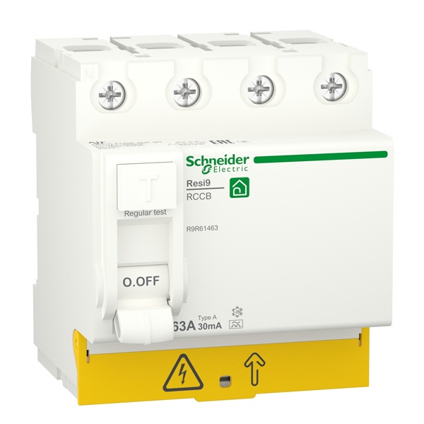 УЗО RESI9 4П 63А 30мА A 230В Schneider Electric 4м (ВДТ)