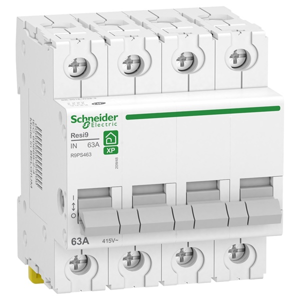 Выключатель нагрузки Schneider Electric 4П 63А 415В трехфазный RESI9 (рубильник)