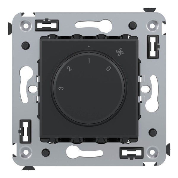 Механизм управления вентиляторами в стену DKC Avanti, черный матовый