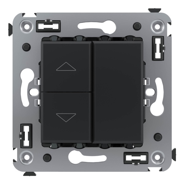 Механизм управления рольставней в стену с фиксацией DKC Avanti, черный матовый