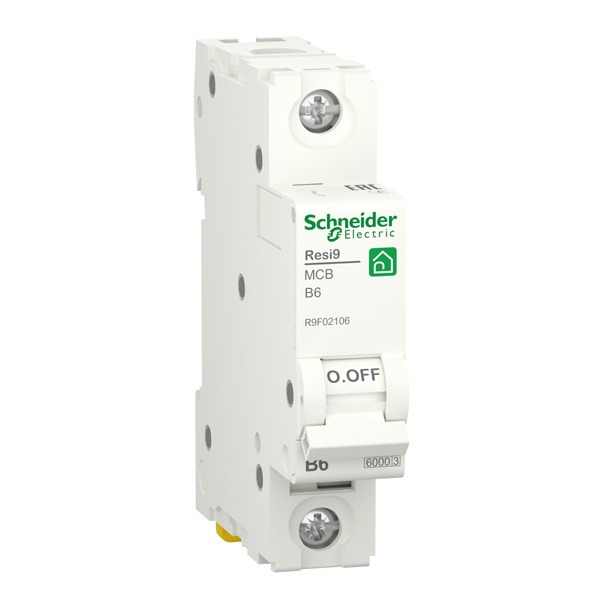 Автоматический выключатель Schneider Electric RESI9 1П 6А В 6кА 230В 1м (автомат электрический)