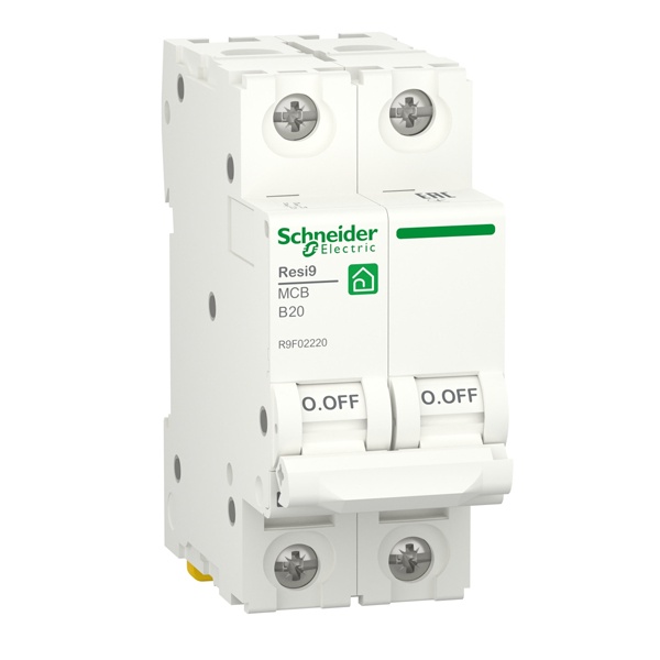 Автоматический выключатель Schneider Electric RESI9 2П 20А В 6кА 230В 2м (автомат электрический)