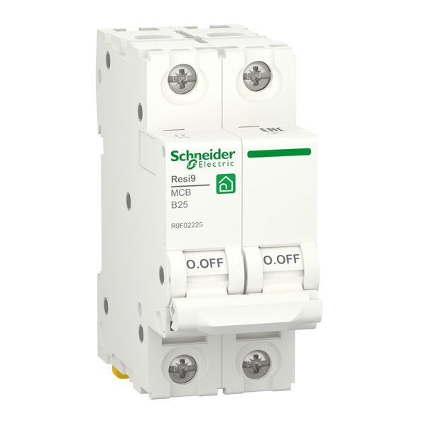 Автоматический выключатель Schneider Electric RESI9 2П 25А В 6кА 230В 2м (автомат электрический)