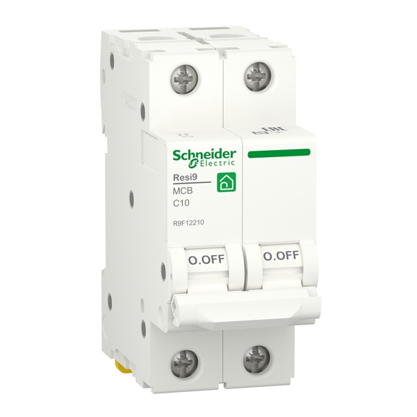 Автоматический выключатель Schneider Electric RESI9 2П 10А С 6кА 230В 2м (автомат электрический)