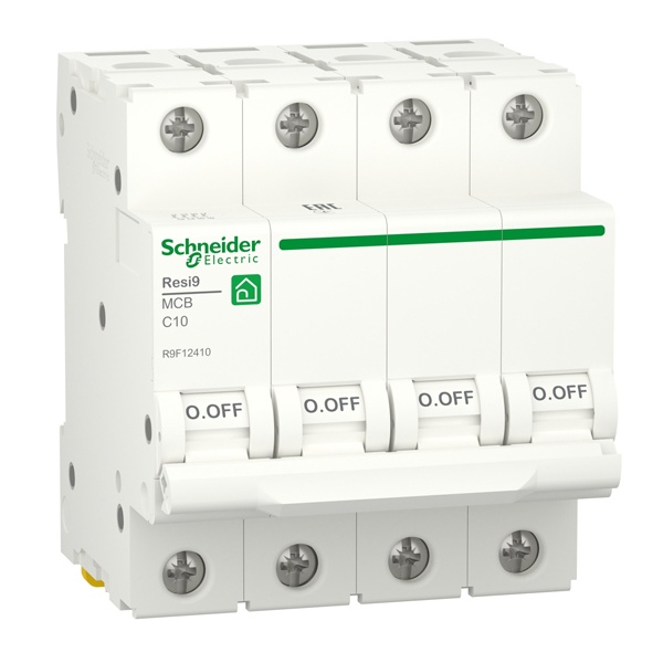 Автоматический выключатель Schneider Electric RESI9 4П 10А С 6кА 230В 4м (автомат электрический)