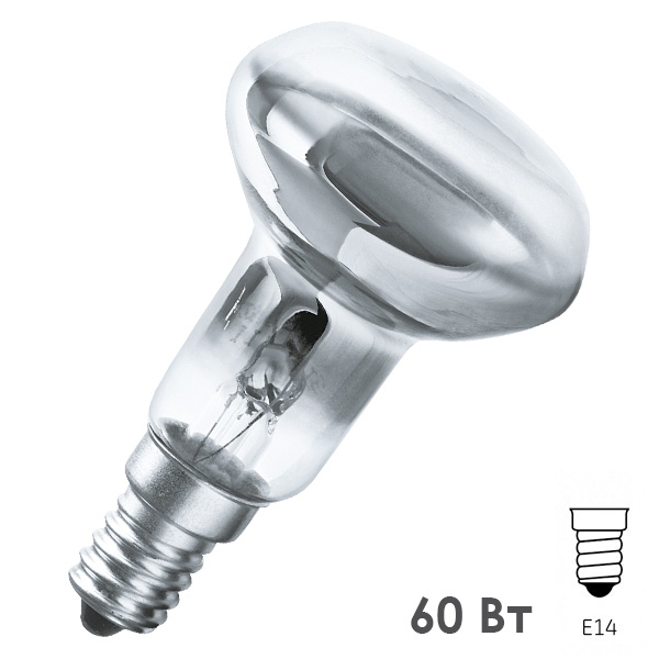Лампа накаливания зеркальная Navigator 94 320 NI-R50-60-230-E14-FR 60W 220V матовая (Россия)