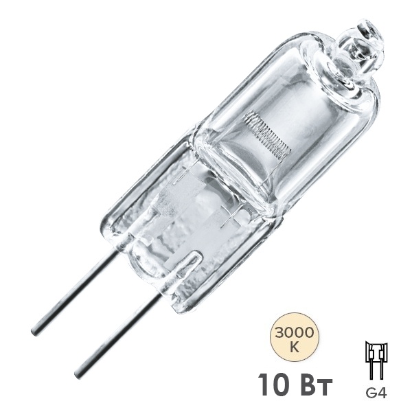 Лампа галогенная капсульная Navigator 94 209 JC 10W 12V G4 100Lm 2000h прозрачная