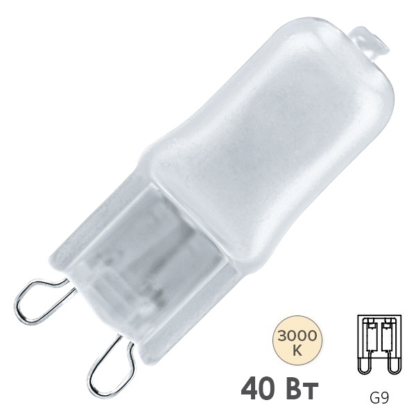 Лампа галогенная капсульная Navigator 94 232 JCD9 40W 230V G9 матовая