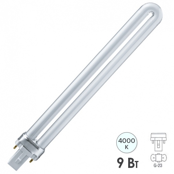 Лампа компактная люминесцентная Navigator 94 071 NCL-PS-09-840-G23 9W 4000K холодно-белая