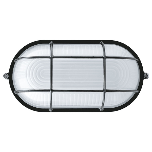 Светильник Navigator 94 808 NBL-O2-60-E27/BL 60W 105x195x75mm (аналог НПБ/НПП) черный с решеткой