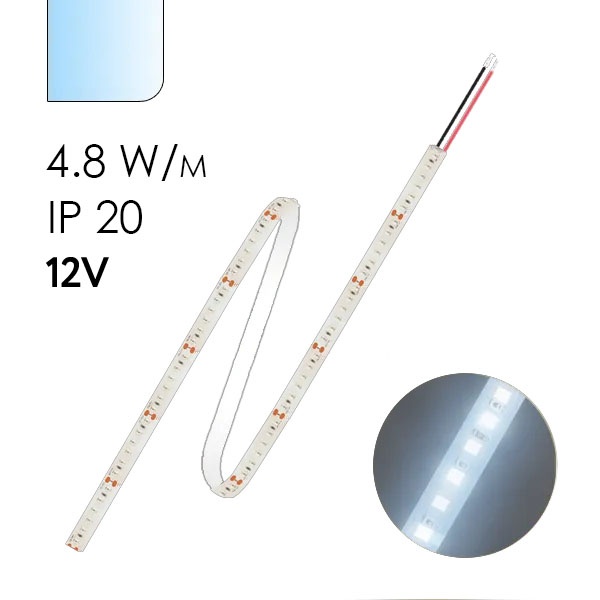 Светодиодная лента Navigator 71 701 NLS-3528CW60-4.8-IP20-12V-Pro R5 4,8W 6000K (бухта 5m)