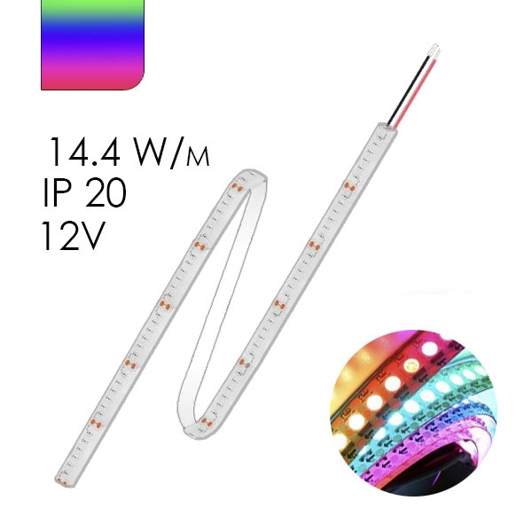 Светодиодная лента Navigator 71 446 NLS-5050RGB60-14.4-IP20-12V-Pro R5 14,4W (бухта 5m)