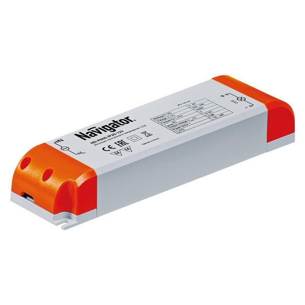 Драйвер Navigator 94 679 ND-P60S-IP20-12V 60W 220-240V 12V DC 180x52x30 mm