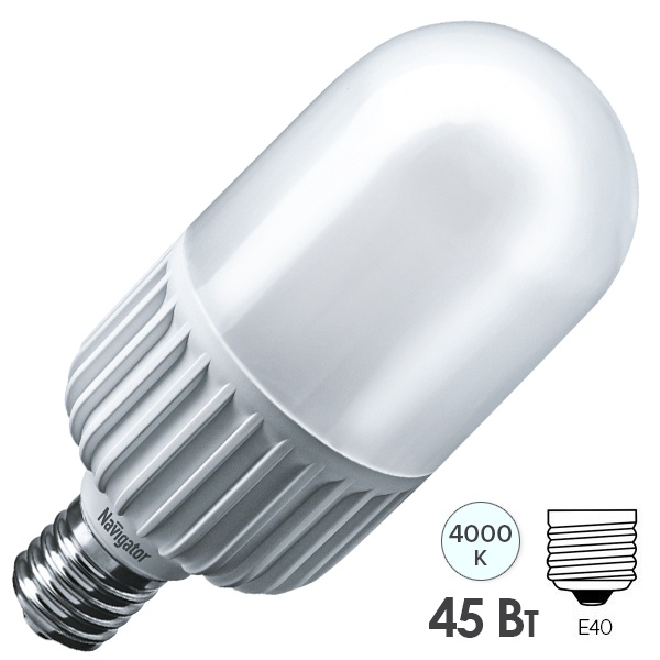 Лампа светодиодная Navigator 94 340 NLL-T105 45W 840 4000K 230V E40