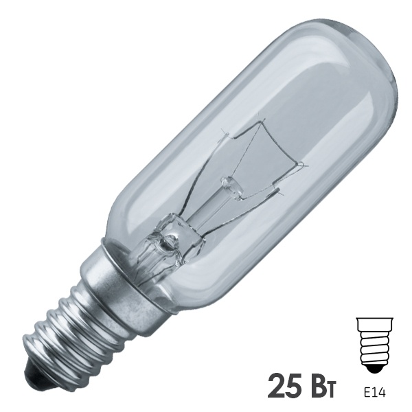 Лампа для кухонных вытяжек Navigator 61 205 NI-T25L-25-230-E14-CL 25W 230V прозрачная