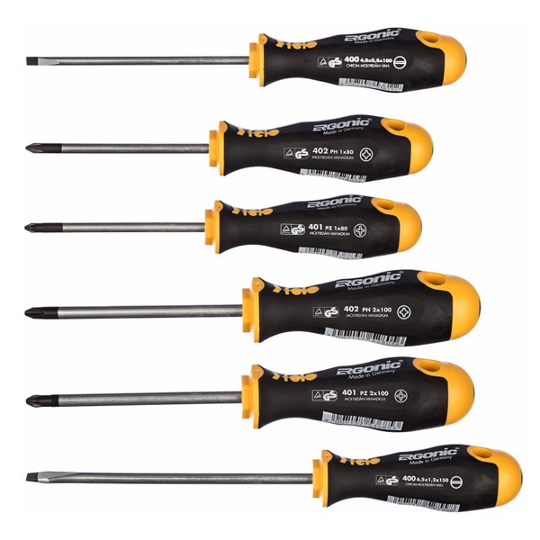 Набор отверток Felo Ergonic 6 штук серии 400/401/402 в упаковке