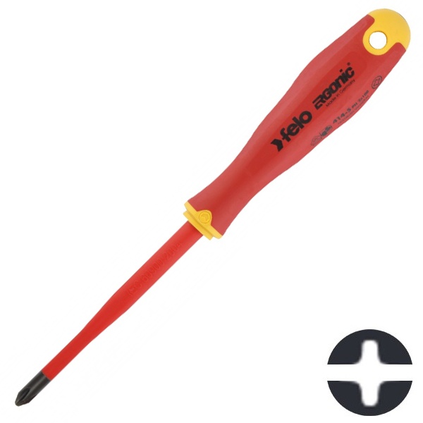 Отвертка Felo диэлектрическая PH 2х100 E-Slim Ergonic