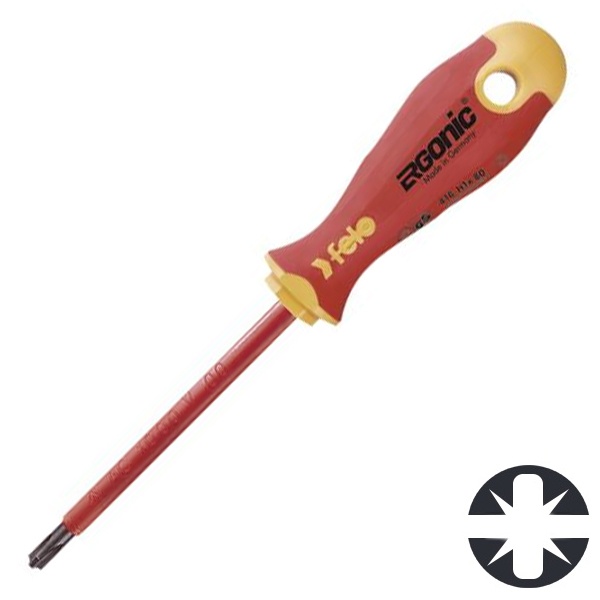 Отвертка диэлектрическая Felo крестовая +/- H 2X100 Ergonic