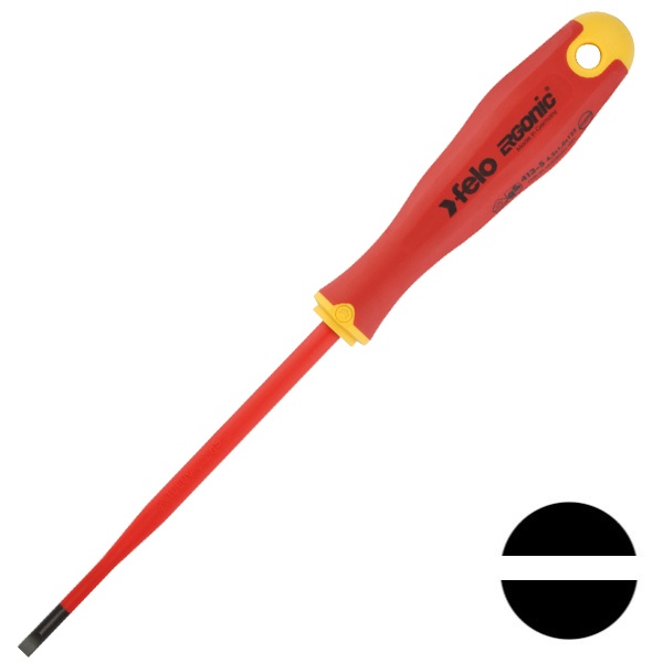 Отвертка Felo диэлектрическая SL 3,0х0,5 E-Slim Ergonic