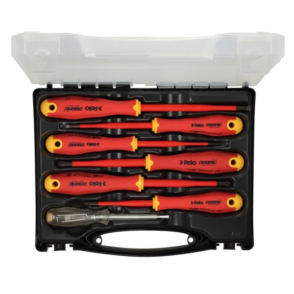 Набор отверток диэлектрических Felo SL/PH/PZ Ergonic E-Slim серии 413/414/415/361 в кейсе