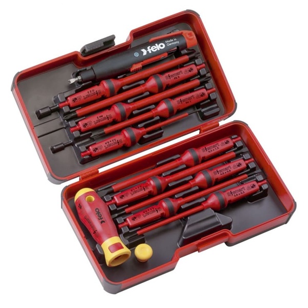 Набор диэлектрических стержней Felo 14шт SL/PH/PZ/Z (+/-) рукоятка E-SMART, универсальный ключ