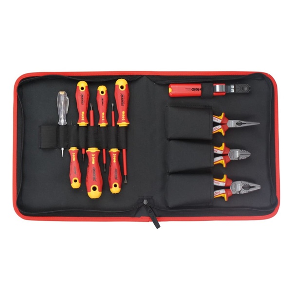 Набор диэлектрических отверток Felo SL/PH ERGONIC, бокорезы, плоскогубцы, длинногубцы, стриппер