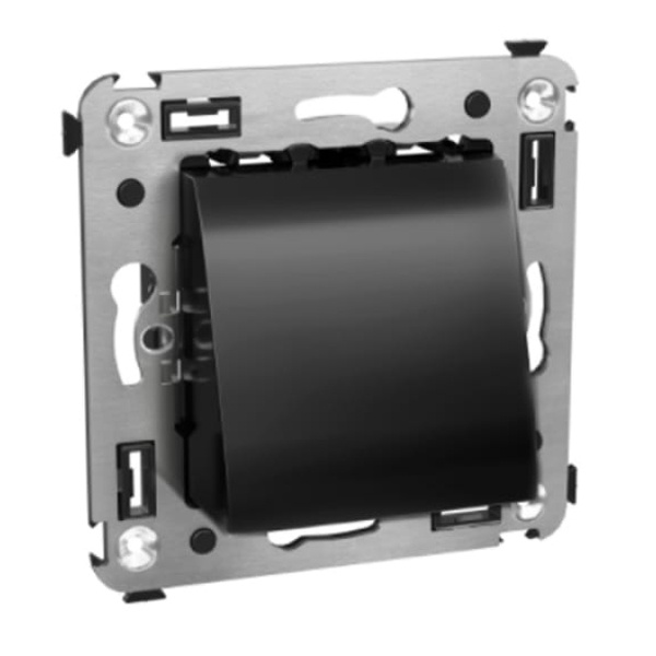 Вывод кабеля из стены DKC Avanti, черный квадрат