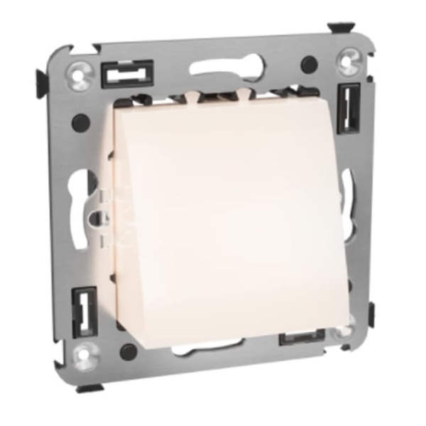 Вывод кабеля из стены DKC Avanti, ванильная дымка