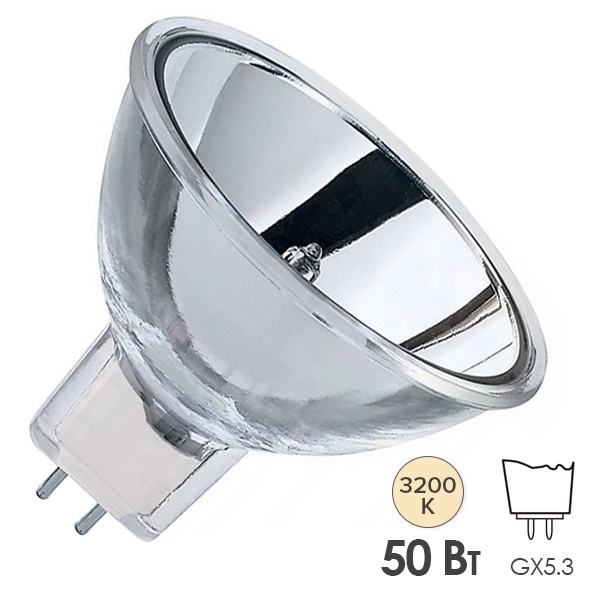Лампа специальная галогенная Dr. Fischer 13938XHP 50W 22.8V GX5.3 axial 750h 3200K (Philips 13938XHP