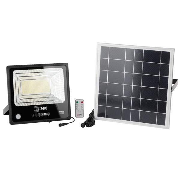 Прожектор светодиодный ЭРА 150W 1500Lm 5000K IP65 ПДУ на солн. батарее с датчиком движения