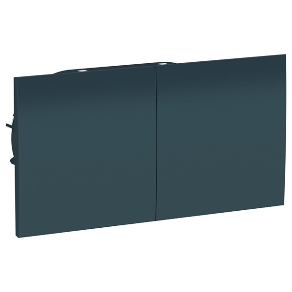 Розетка двойная с заземлением со шторками и сдвижной крышкой SE AtlasDesign 16А в сборе, изумруд