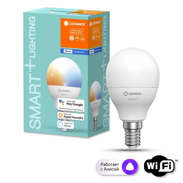 Светодиодная лампа Ledvance WiFi Classic A 60 9W 2700-6500K E27 DIM 1055Lm 15000h d60x115mm