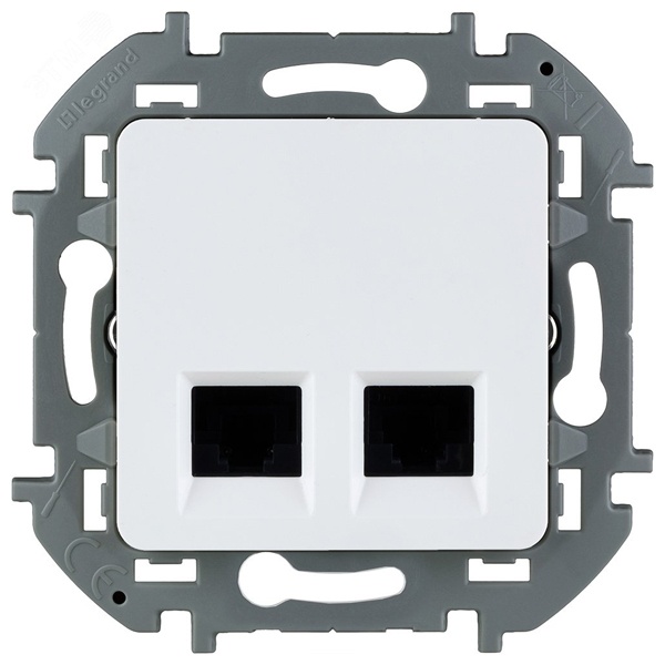 Информационная розетка RJ45 категория 6 UTP 2 выхода Legrand Inspiria белый