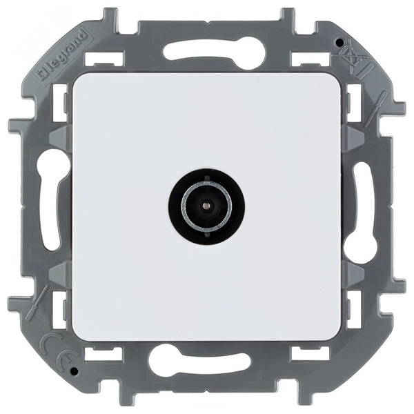 Розетка телевизионная TV простая Звезда 2дБ 2400мГц Legrand Inspiria белая