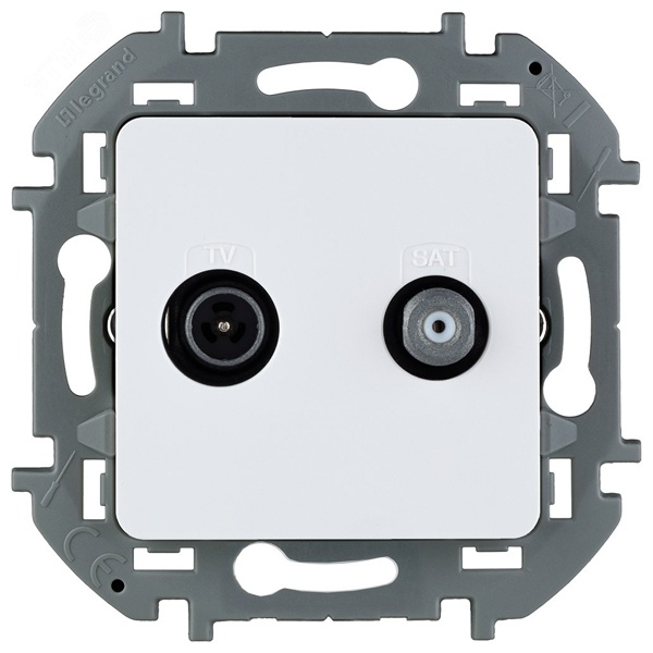 Розетка телевизионная TV/SAT простая Звезда Legrand Inspiria белая