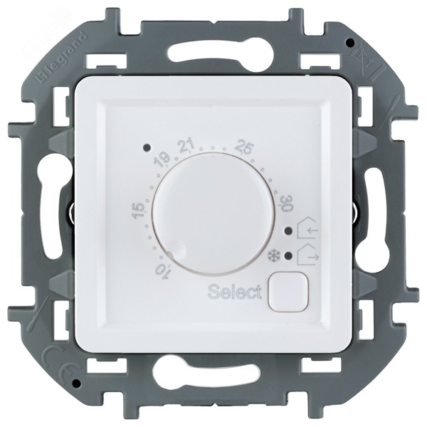 Терморегулятор для теплого пола с датчиком 16А Legrand Inspiria белый