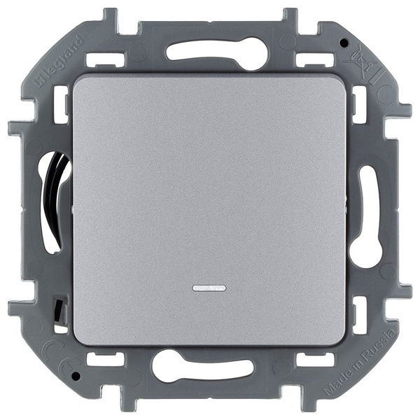 Переключатель с подсветкой Legrand Inspiria алюминий