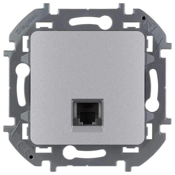Розетка телефонная 1хRJ11 Legrand Inspiria алюминий