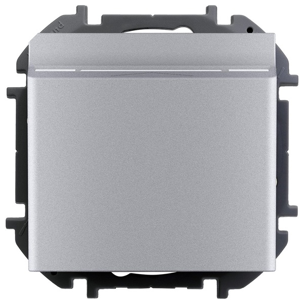 Выключатель для гостиничных номеров - стандарт Legrand Inspiria алюминий