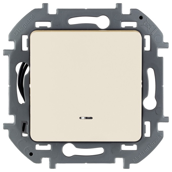 Переключатель с подсветкой Legrand Inspiria слоновая кость (бежевый)