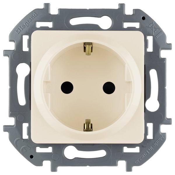 Розетка с/з 220В Legrand Inspiria слоновая кость (бежевый)