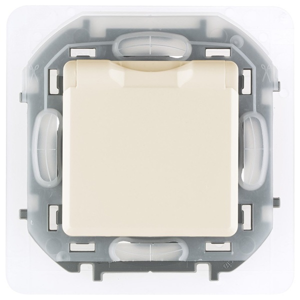 Розетка с/з 220В IP44 Legrand Inspiria слоновая кость (бежевый)