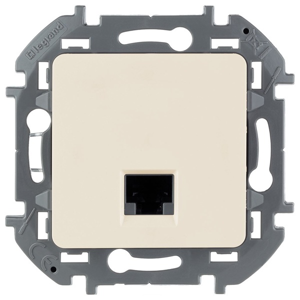 Информационная розетка RJ45 категория 6 UTP 1 выход Legrand Inspiria слоновая кость (бежевый)