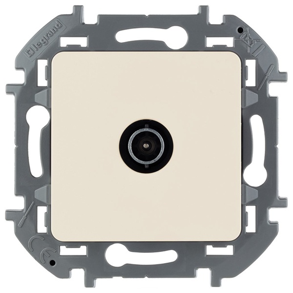 Розетка телевизионная TV проходная 14дБ 5-862 мГц Legrand Inspiria слоновая кость (бежевый)