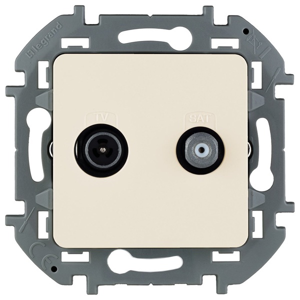 Розетка телевизионная TV/SAT простая Звезда Legrand Inspiria слоновая кость (бежевый)